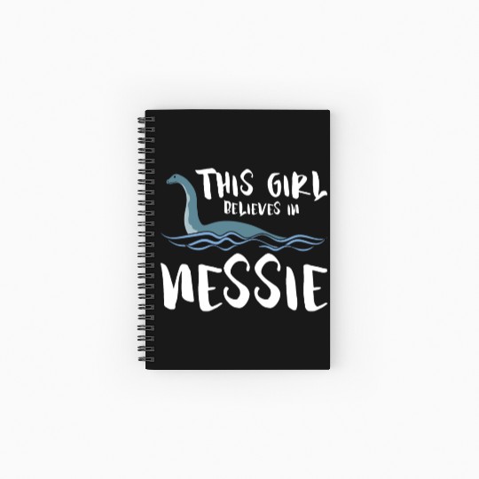 Girl Believes In Nessie Loch Ness Cryptid Spiral Notebooks   Ruled Line