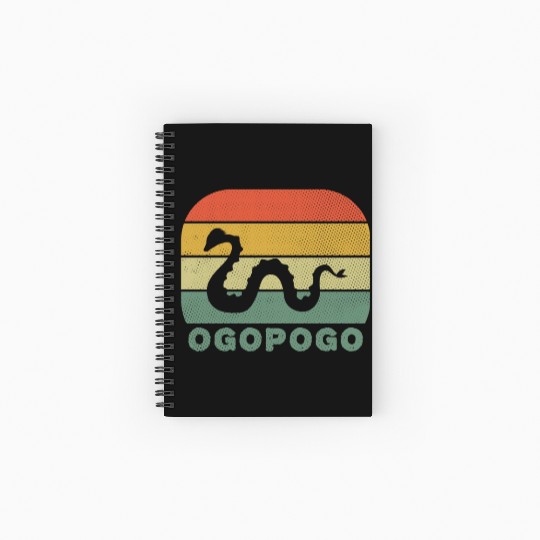 Ogopogo Retro Lake Monster Cryptid Spiral Notebooks   Ruled Line