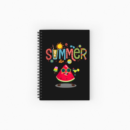 Summer Vibes: Fresh Watermelon Design! Spiral Notebooks   Ruled Line