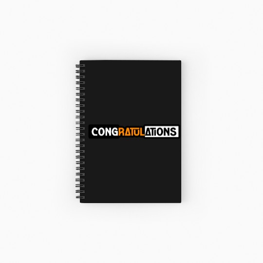 CONGRATULATIONS Spiral Notebooks   Ruled Line Spiral Notebooks   Ruled Line
