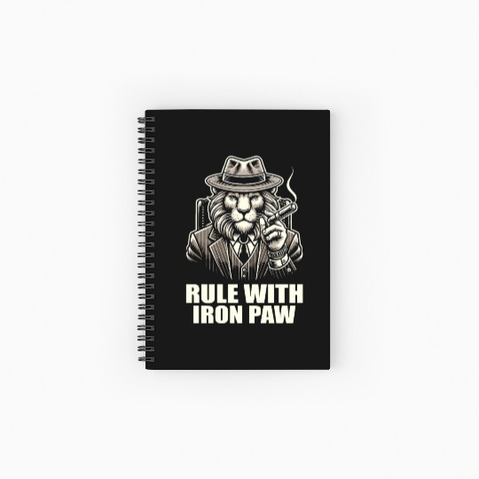 Mobster Gangster Mafia Organized Crime Boss Spiral Notebooks   Ruled Line