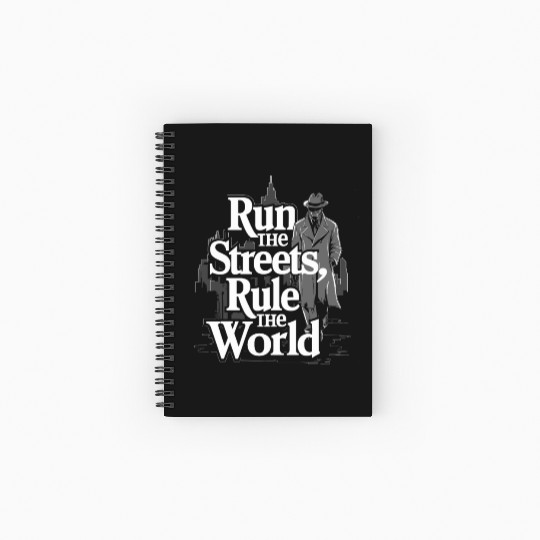 Mobster Gangster Mafia Organized Crime Boss Spiral Notebooks   Ruled Line