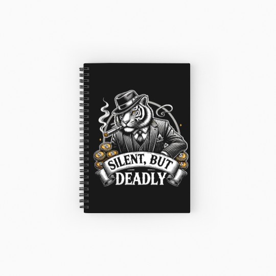 Mobster Gangster Mafia Organized Crime Boss Spiral Notebooks   Ruled Line