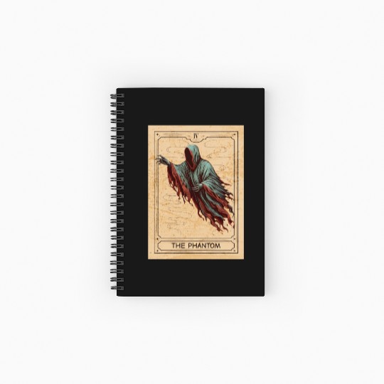 Ghost Halloween Ghost Tarot Card Ghost Scary Ghost Spiral Notebooks   Ruled Line