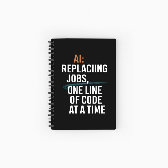 Robotics AI Automation Machine Learning Spiral Notebooks   Ruled Line