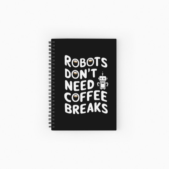 Robotics AI Automation Machine Learning Spiral Notebooks   Ruled Line
