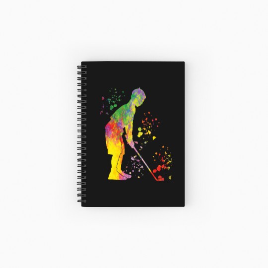Golfer Colorsplash Kids Miniature Golf Spiral Notebooks   Ruled Line