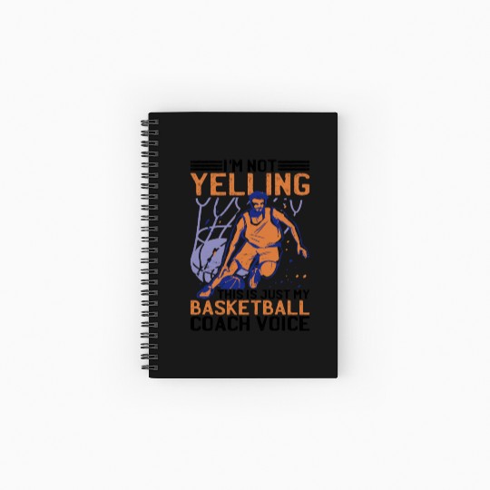 This Is Just My Basketball Coach Voice 2 Spiral Notebooks   Ruled Line