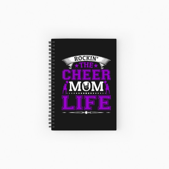 Tha Cheer Mom Life Cheerleading Mommy Mother's Day Spiral Notebooks   Ruled Line
