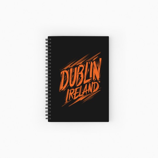 Dublin Ireland Souvenir Graphic Design Spiral Notebooks   Ruled Line