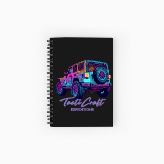 Jeep rear view topographical Spiral Notebooks   Ruled Line