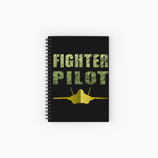 Fighter Pilot F-35 Art Design Spiral Notebooks   Ruled Line