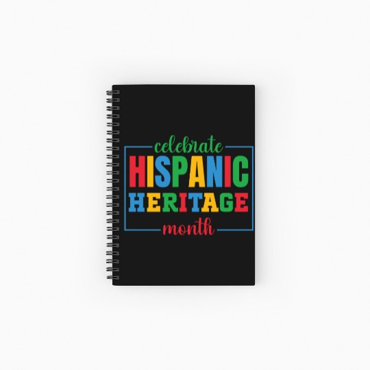 Hispanic heritage month colorful text image colorf Spiral Notebooks   Ruled Line