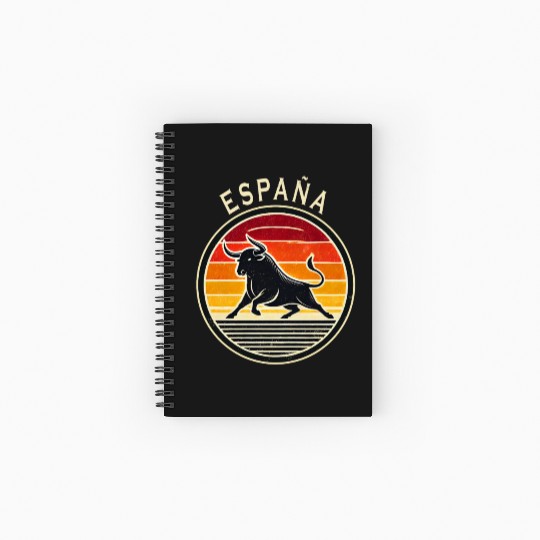 Spain Taurus Design Spiral Notebooks   Ruled Line