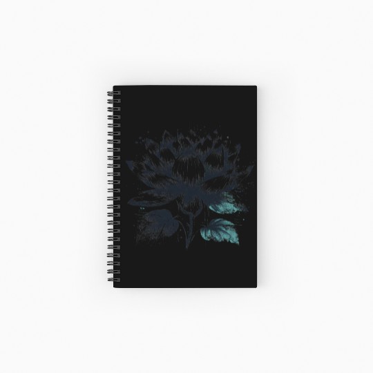 Modern Lotus with Brushstroke Effect 2 Spiral Notebooks   Ruled Line