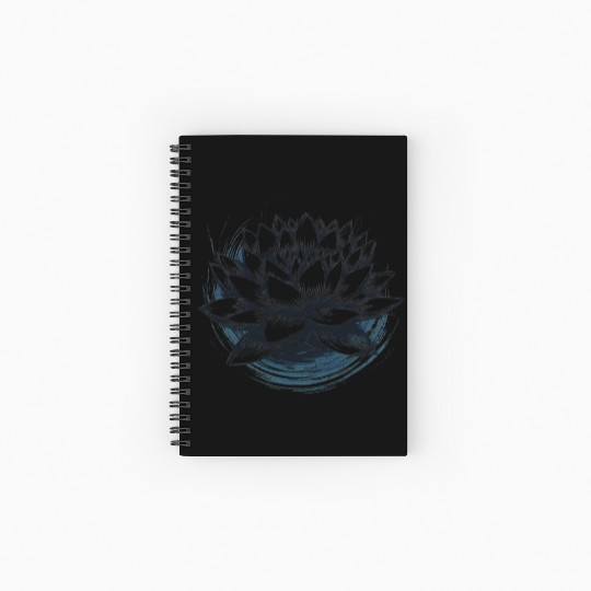 Modern Lotus with Brushstroke Effect 3 Spiral Notebooks   Ruled Line