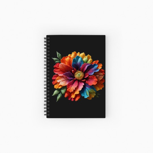 Vibrant Spectrum Bloom Spiral Notebooks   Ruled Line