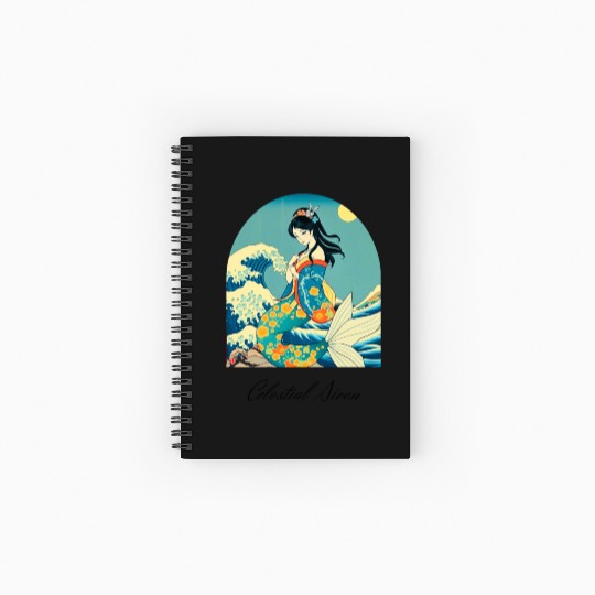 Celestial Siren ukiyo-e style Spiral Notebooks   Ruled Line