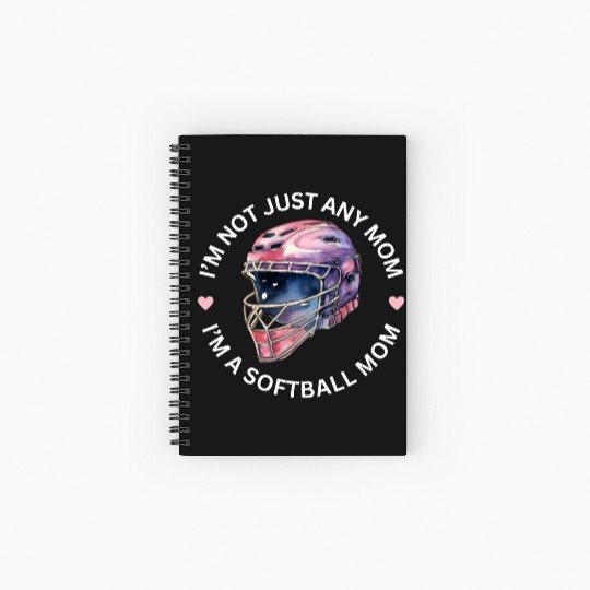 Softball Mom | Softball Mama | Game Day Spiral Notebooks   Ruled Line