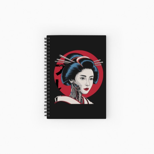 Cyberpunk Vaporwave Japanese Neon Street Art Spiral Notebooks   Ruled Line