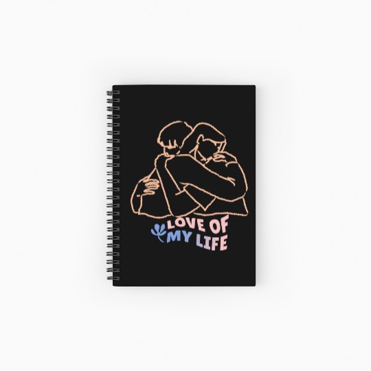 couple, love you art, love you urban, love you gra Spiral Notebooks   Ruled Line