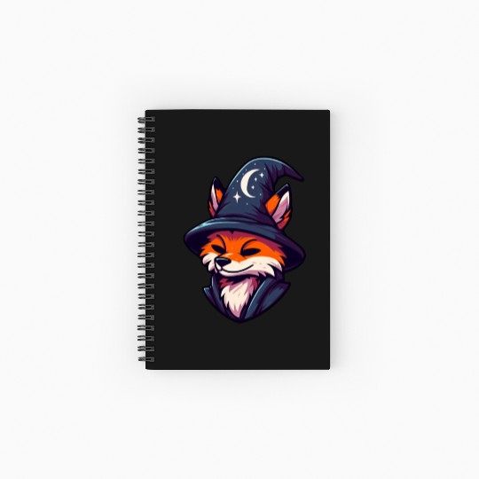 Fox Wizard - Magic Fantasy Spiral Notebooks   Ruled Line