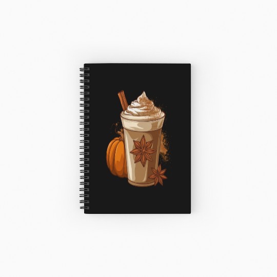 Pumpkin spice latte Spiral Notebooks   Ruled Line