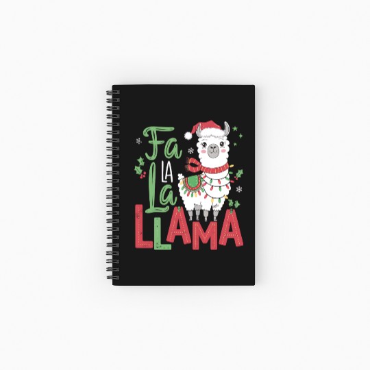 FA LA LA LLAMA Spiral Notebooks   Ruled Line