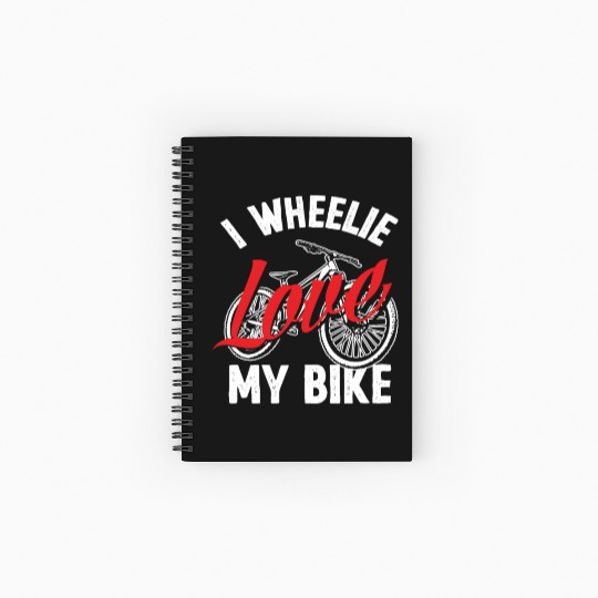 I Love My Bike Cycling Spiral Notebooks   Ruled Line