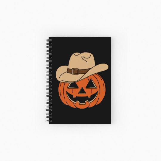 Howdy Pumpkin Halloween Spiral Notebooks   Ruled Line