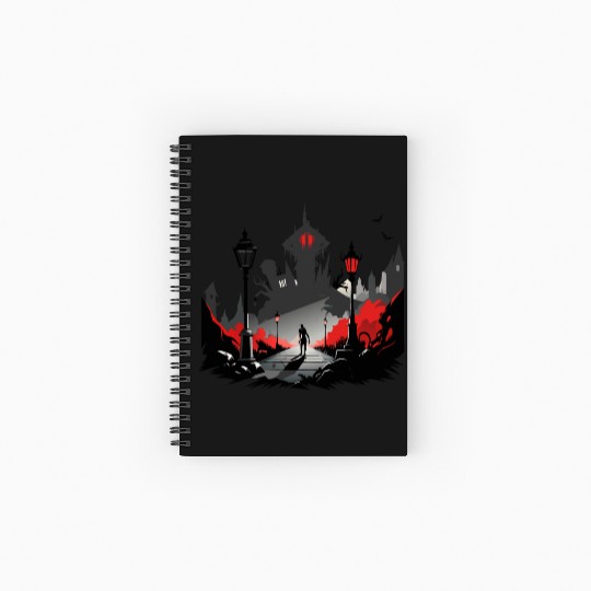 Ghost town Spiral Notebooks   Ruled Line