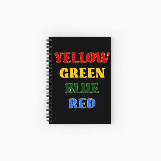 PSYCHOLOGY TEST STROOP-EFFECT COLORS Spiral Notebooks   Ruled Line