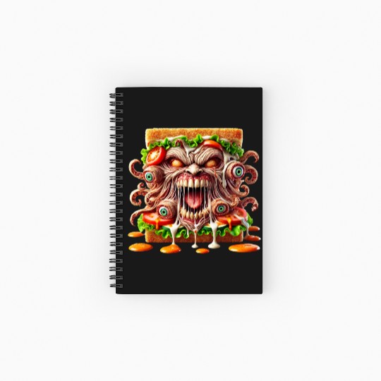 Terrifying Monster Sandwich Spiral Notebooks   Ruled Line