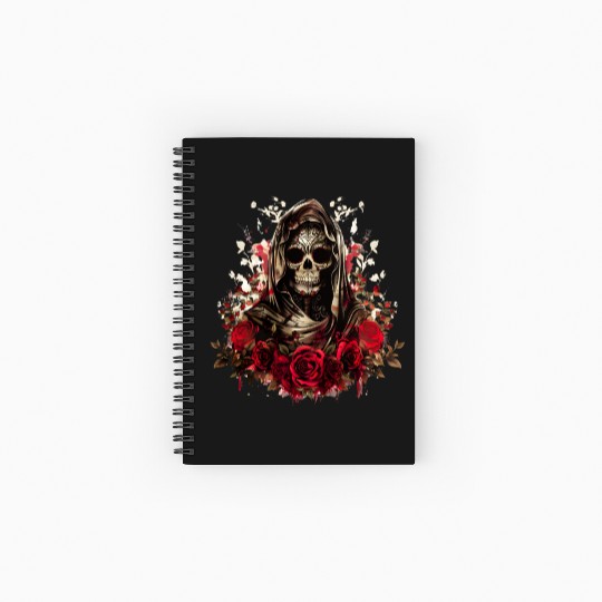 Santa Muerte Folk Saint Spiral Notebooks   Ruled Line