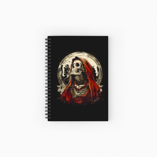 Santa Muerte Saint Death Mexican Sugar Skull Spiral Notebooks   Ruled Line