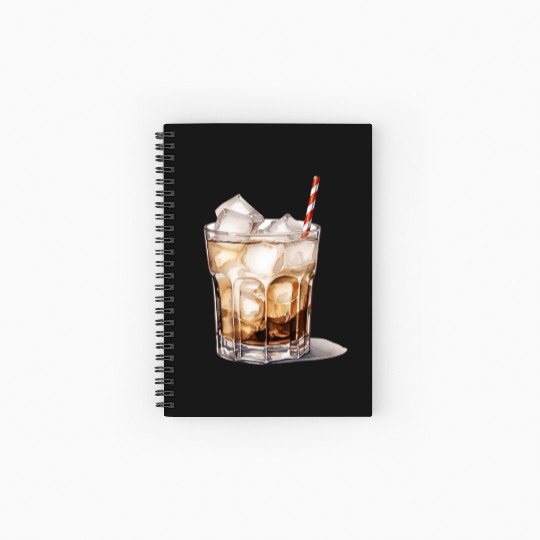 Iced Coffee Cocktail Spiral Notebooks   Ruled Line