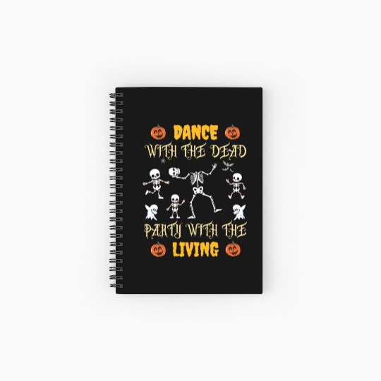 Halloween Dead Dance Party Spiral Notebooks   Ruled Line design