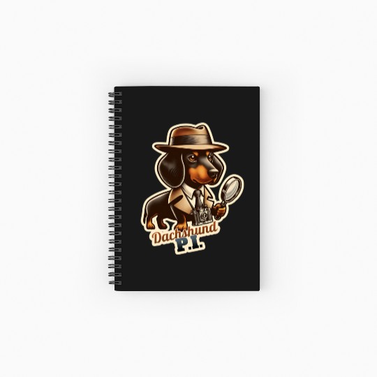 Dachshund PI Spiral Notebooks   Ruled Line