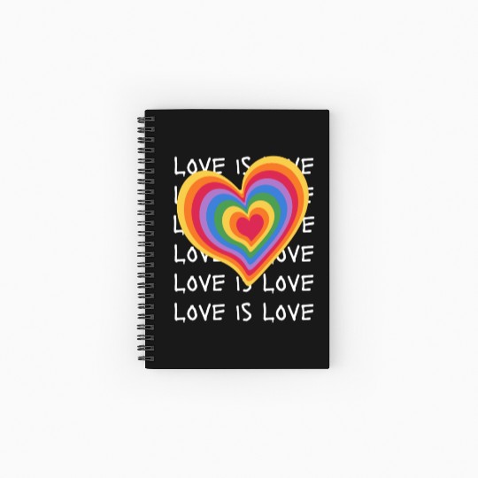 Love is Love Embrace Every Kind of Love Spiral Notebooks   Ruled Line