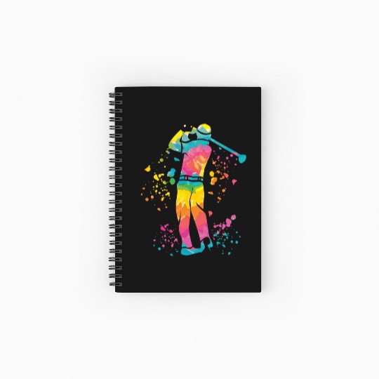 Golfer Colorsplash Kids Miniature Golf Spiral Notebooks   Ruled Line