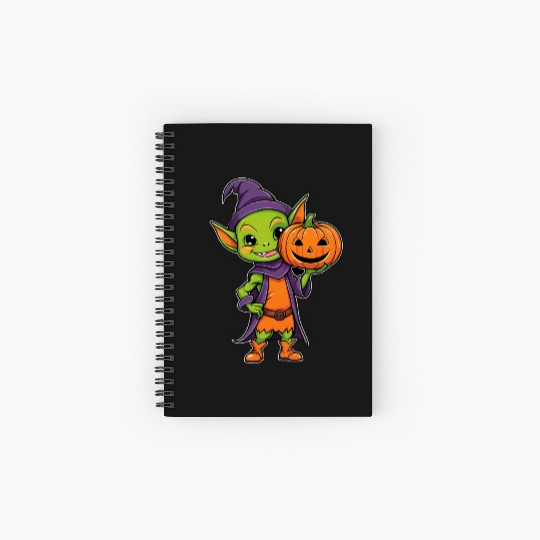 Cute halloween goblin Spiral Notebooks   Ruled Line