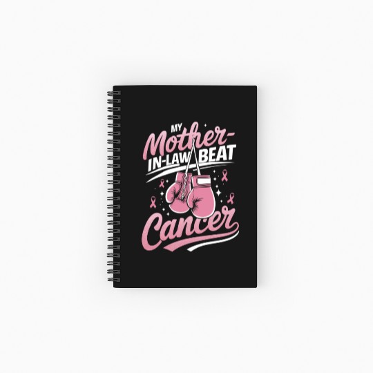 My Mother-In-Law Beat Cancer Breast Cancer Spiral Notebooks   Ruled Line