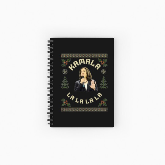 Kamala Harris singing Christmas Carol Spiral Notebooks   Ruled Line