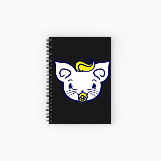 Baby Cat Cute Pacifier Kitten Toddler Child Face Spiral Notebooks   Ruled Line