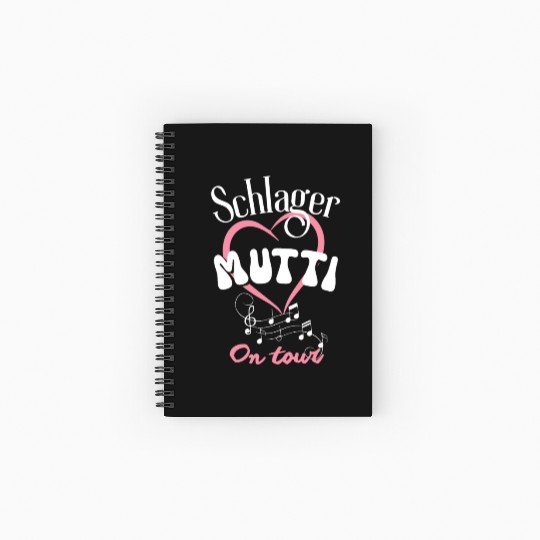 Schlager Mutti On Tour Schlagermusik Spiral Notebooks   Ruled Line