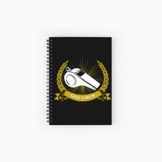 Golf Coach Golfing Coach Funny Golfer Humor Saying Spiral Notebooks   Ruled Line