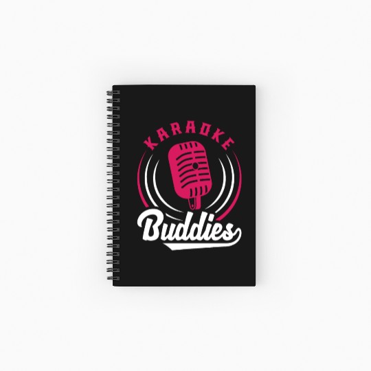 Karaoke Buddies Microphone Retro Style Spiral Notebooks   Ruled Line