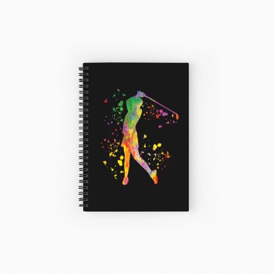 Golfer Colorsplash Kids Miniature Golf Spiral Notebooks   Ruled Line