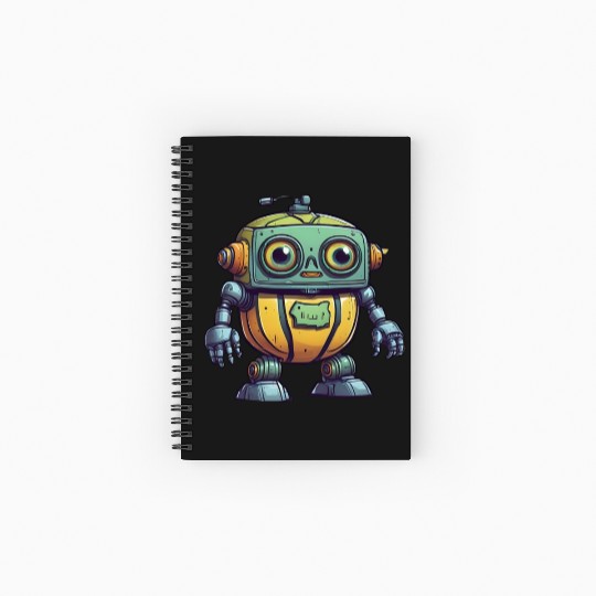Robot Melon Spiral Notebooks   Ruled Line