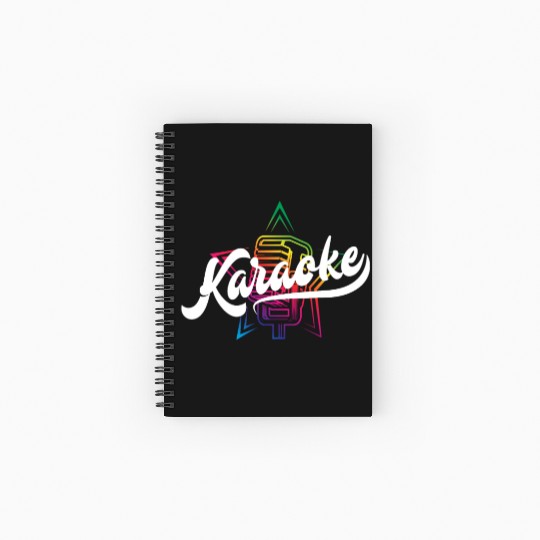 Colorful Karaoke Microphone Design Spiral Notebooks   Ruled Line